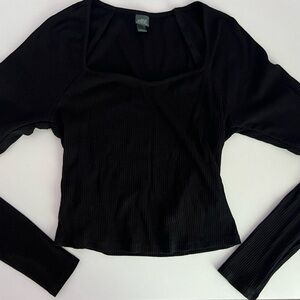 wild fable Long Sleeve Black Tee